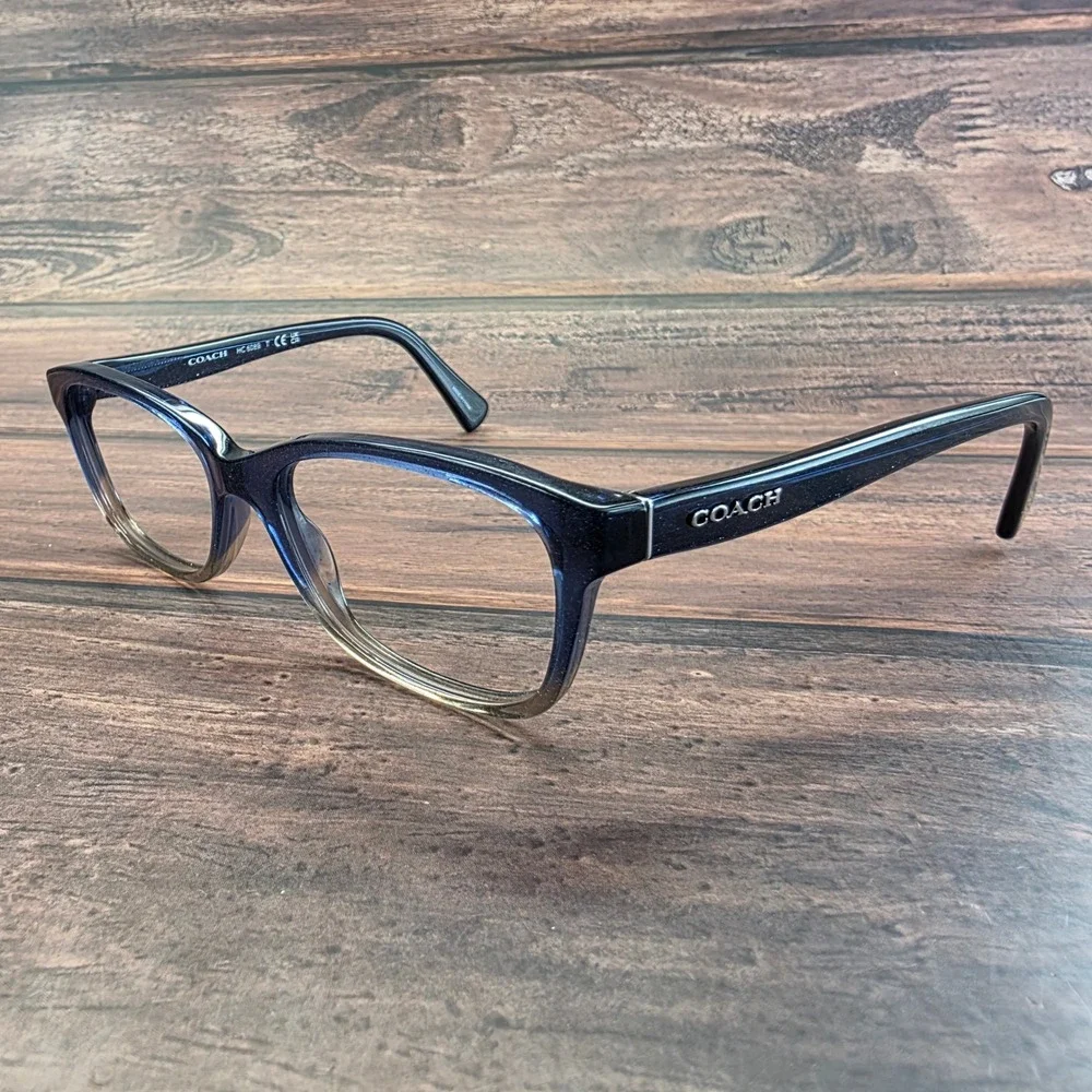 Coach HC 6089 Women Eyeglasses Denim Taupe Glitter Gradient Cat Eye 51-16-135